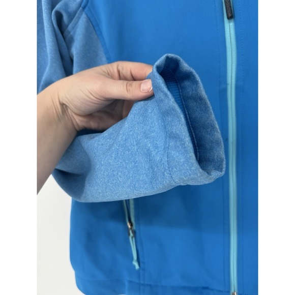 The North Face Blue Fleece Lined Jacket Full Zip M Gorpcore Winter Zip Up Pocket - Picture 10 of 14